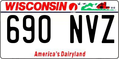 WI license plate 690NVZ