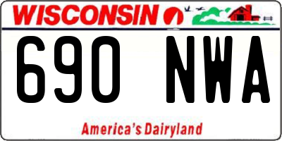 WI license plate 690NWA