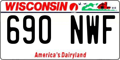 WI license plate 690NWF