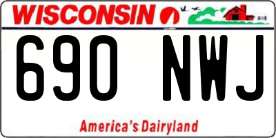 WI license plate 690NWJ