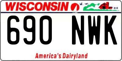 WI license plate 690NWK