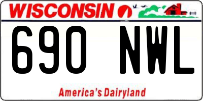 WI license plate 690NWL