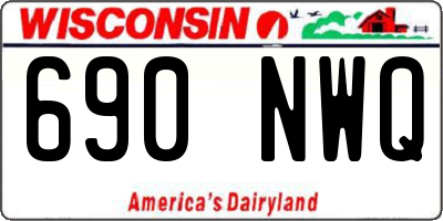 WI license plate 690NWQ