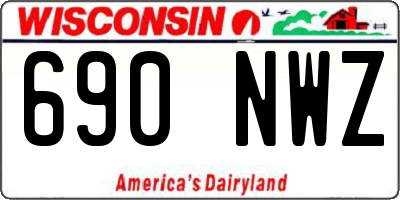 WI license plate 690NWZ