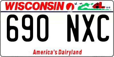 WI license plate 690NXC