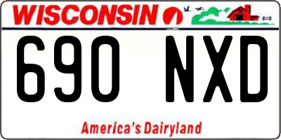WI license plate 690NXD