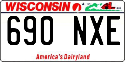 WI license plate 690NXE