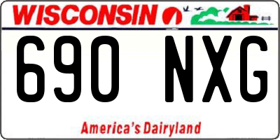 WI license plate 690NXG