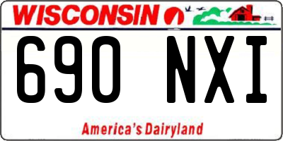 WI license plate 690NXI