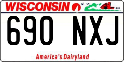 WI license plate 690NXJ