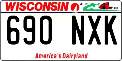 WI license plate 690NXK