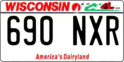 WI license plate 690NXR