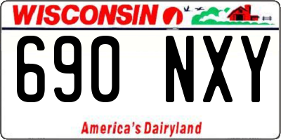 WI license plate 690NXY