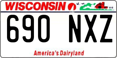WI license plate 690NXZ