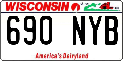 WI license plate 690NYB