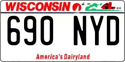 WI license plate 690NYD