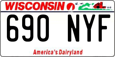 WI license plate 690NYF