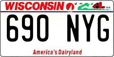 WI license plate 690NYG