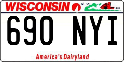 WI license plate 690NYI