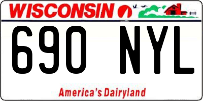 WI license plate 690NYL
