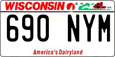 WI license plate 690NYM