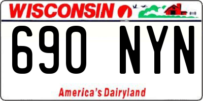 WI license plate 690NYN