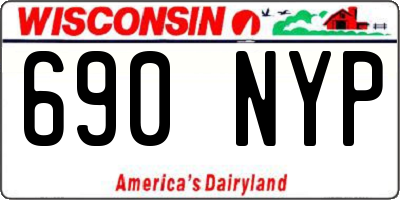 WI license plate 690NYP