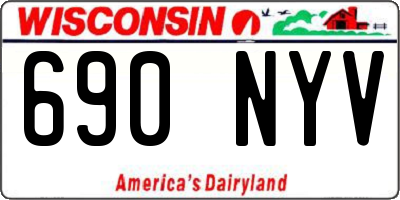 WI license plate 690NYV