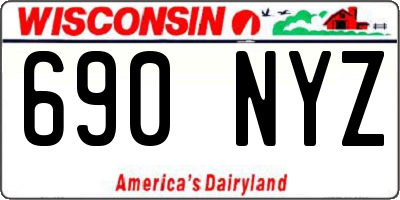 WI license plate 690NYZ