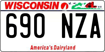 WI license plate 690NZA