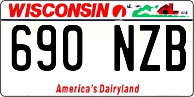 WI license plate 690NZB