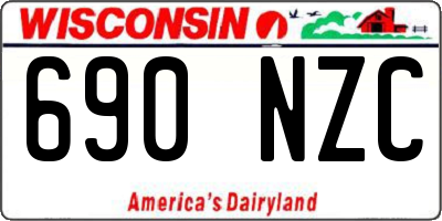 WI license plate 690NZC
