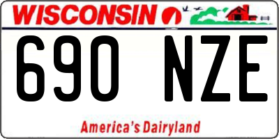 WI license plate 690NZE
