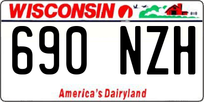 WI license plate 690NZH