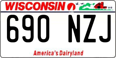 WI license plate 690NZJ