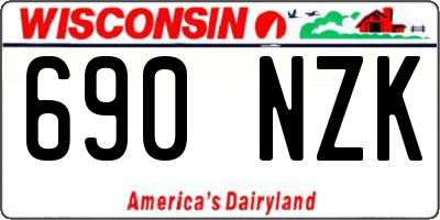 WI license plate 690NZK