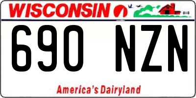 WI license plate 690NZN