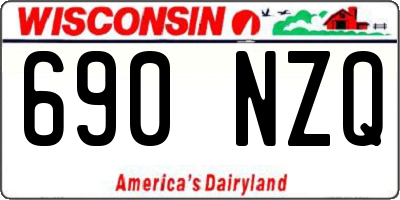 WI license plate 690NZQ