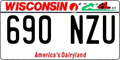 WI license plate 690NZU