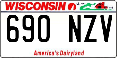 WI license plate 690NZV