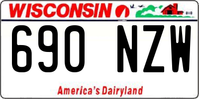 WI license plate 690NZW