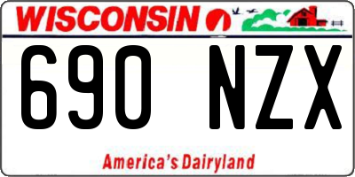 WI license plate 690NZX