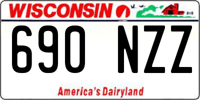 WI license plate 690NZZ