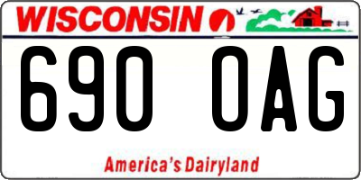 WI license plate 690OAG
