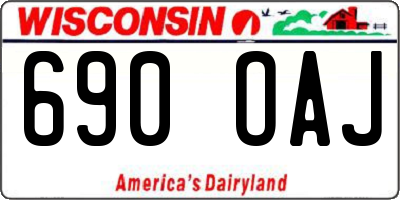 WI license plate 690OAJ