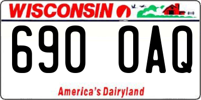 WI license plate 690OAQ