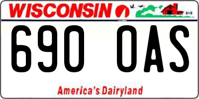 WI license plate 690OAS
