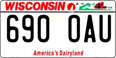 WI license plate 690OAU