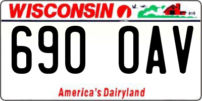WI license plate 690OAV