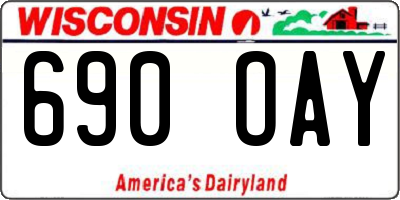 WI license plate 690OAY